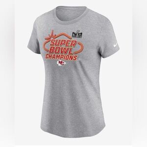 NEW -KC Chiefs Women’s Nike Super Bowl LVIII Champions Locker Room Trophy Tshirt